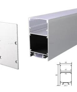Profil Aluminium LED 50x88mm