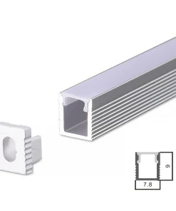Aluminum LED Extrusion Profile 8x9mm for Surface Mount